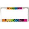 Metal License Plate Frame w/Full Color UV Inserts